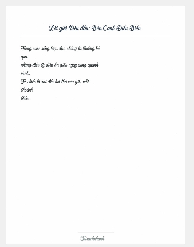 Trích đoạn Bên Cạnh Điều Biến