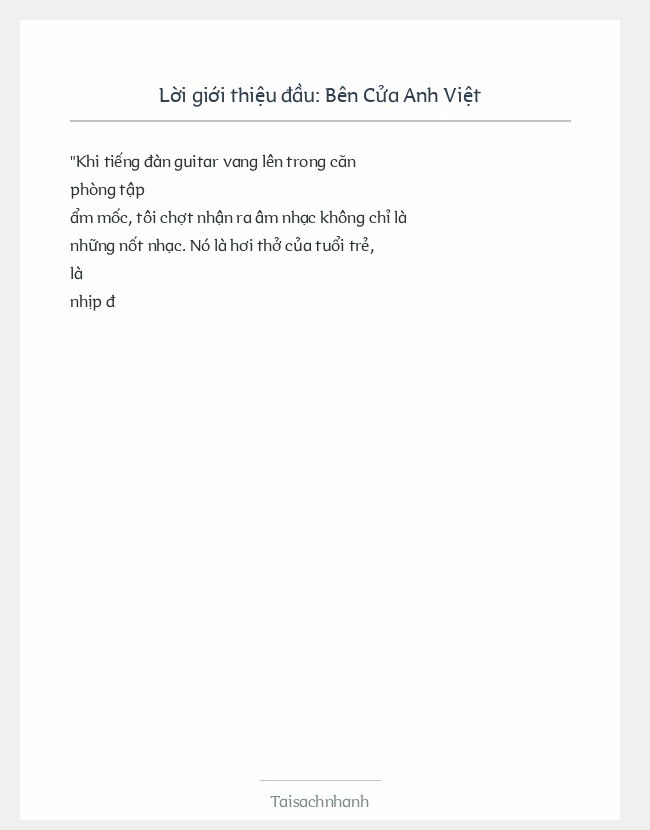 Trích đoạn Bên Cửa Anh Việt