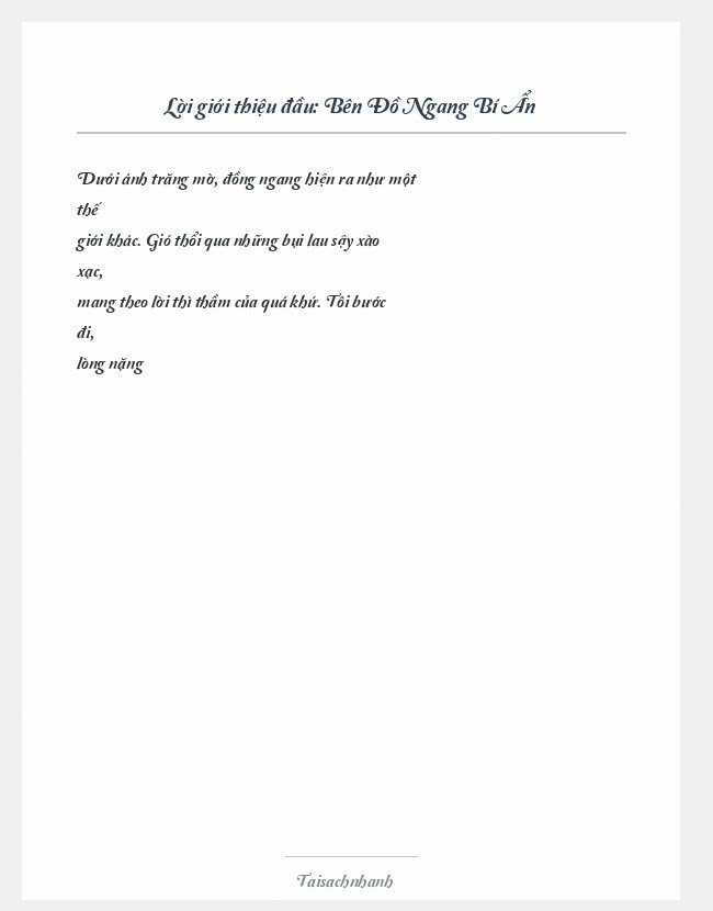 Trích đoạn Bên Đồ Ngang Bí Ẩn