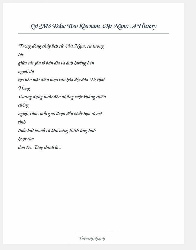 Trích đoạn Ben Kiernans Việt Nam: A History