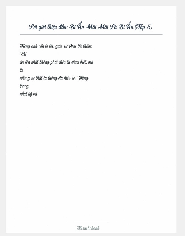 Trích đoạn Bí Ẩn Mãi Mãi Là Bí Ẩn (Tập 5)