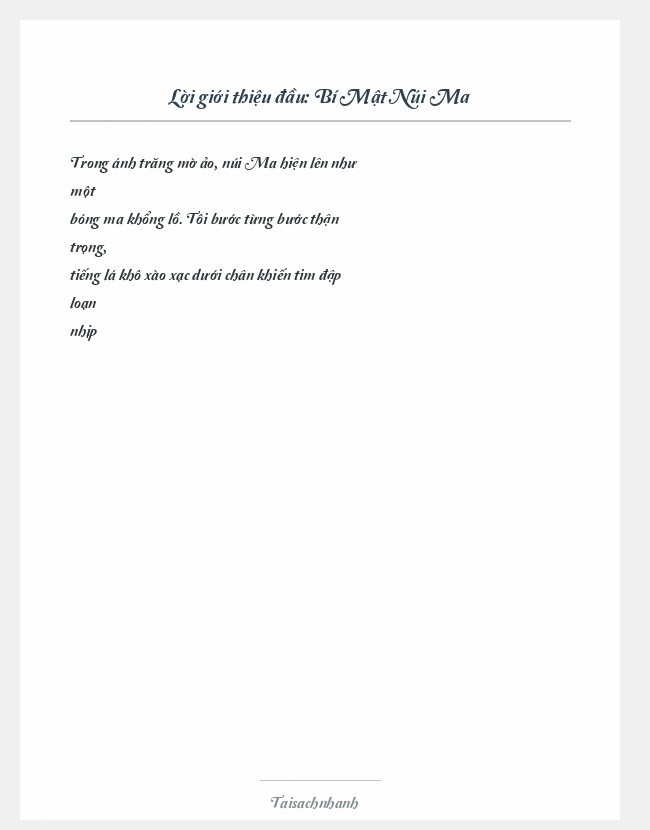 Trích đoạn Bí Mật Núi Ma