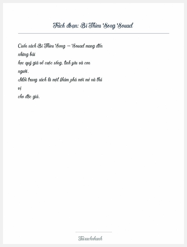 Trích đoạn Bi Thieu Song Souad