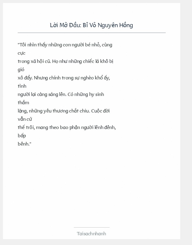 Trích đoạn Bỉ Vỏ Nguyên Hồng