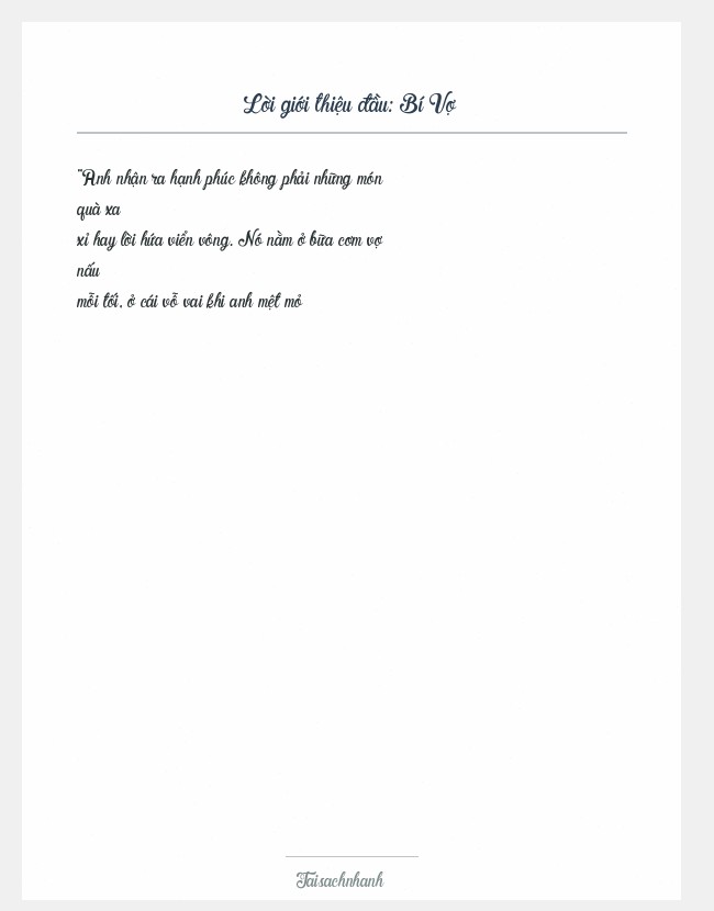 Trích đoạn Bí Vợ