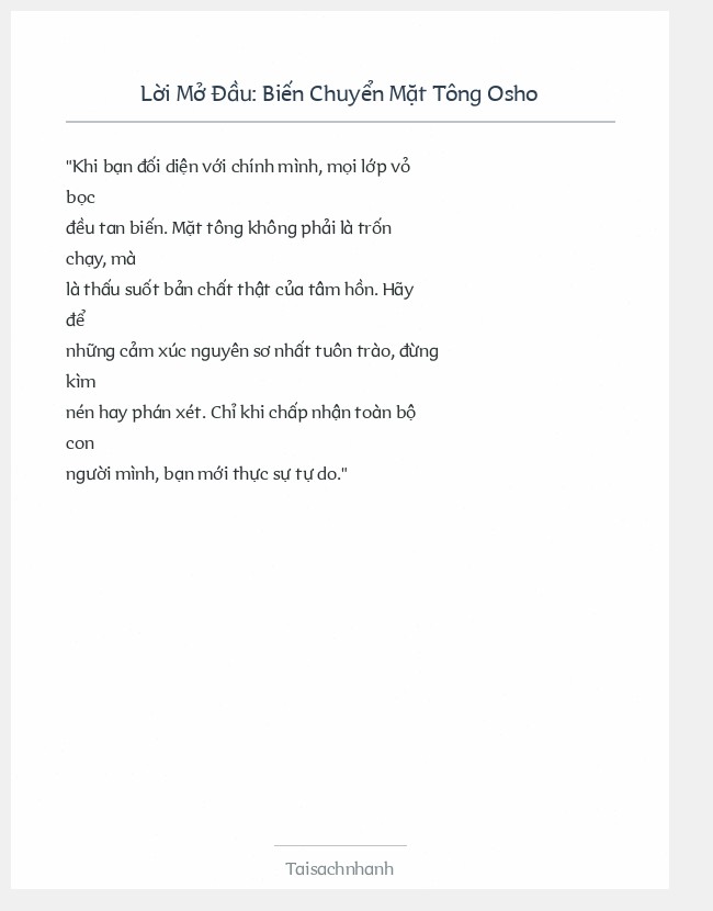 Trích đoạn Biến Chuyển Mặt Tông Osho