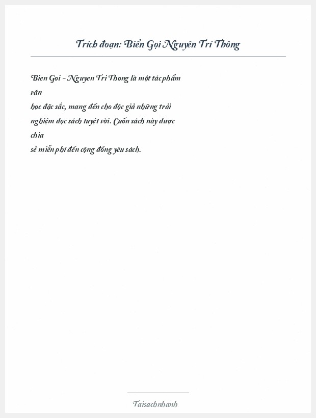 Trích đoạn Biển Gọi Nguyên Trí Thông