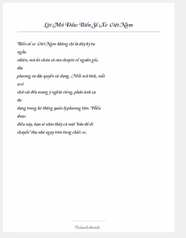 Trích đoạn Biển Số Xe Việt Nam