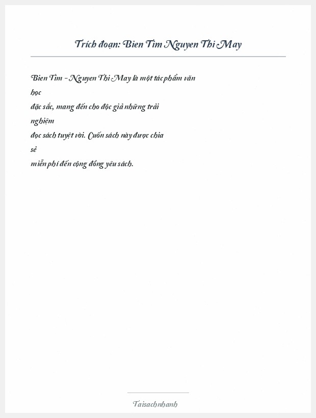 Trích đoạn Bien Tim Nguyen Thi May