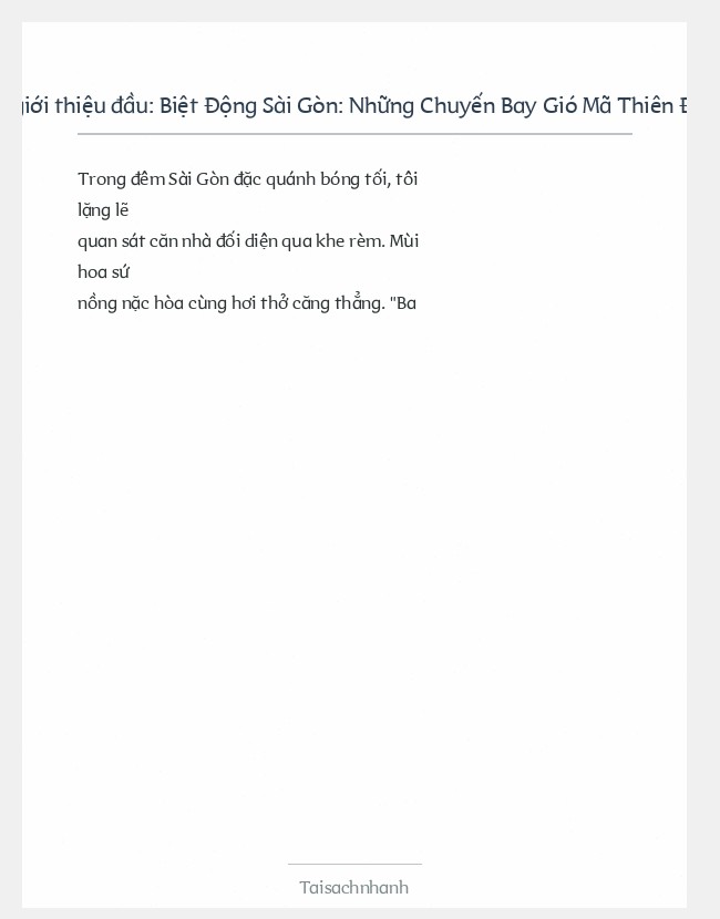 Trích đoạn Biệt Động Sài Gòn: Những Chuyến Bay Gió Mã Thiên Đồng