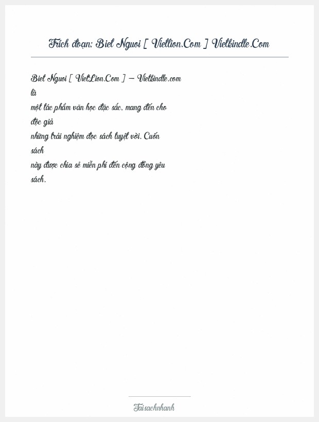 Trích đoạn Biet Nguoi [ Vietlion.Com ] Vietkindle.Com