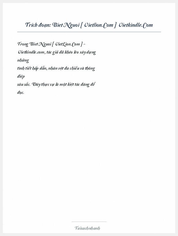 Trích đoạn Biet Nguoi [ Vietlion.Com ] Vietkindle.Com