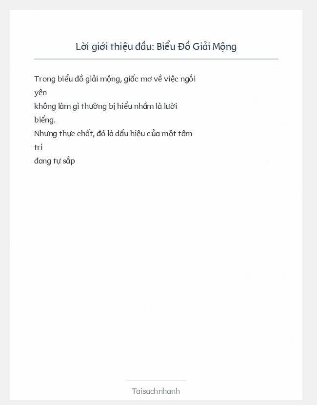 Trích đoạn Biểu Đồ Giải Mộng