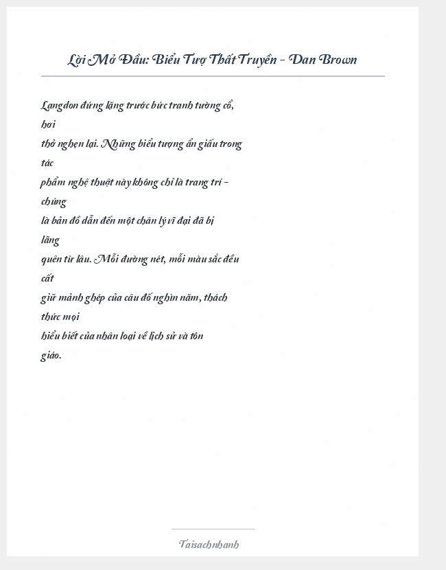 Trích đoạn Biểu Tượ Thất Truyền - Dan Brown