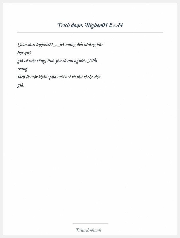 Trích đoạn Bigben01 E A4