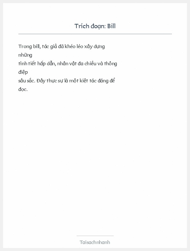 Trích đoạn Bill