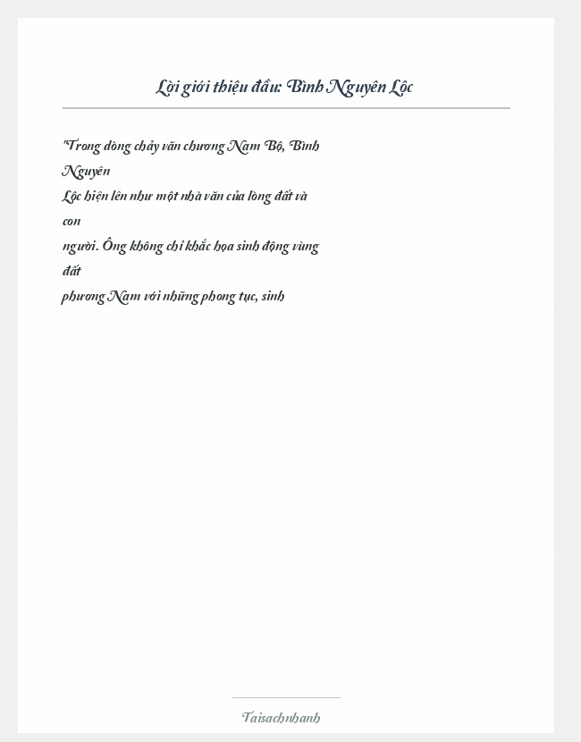 Trích đoạn Bình Nguyên Lộc