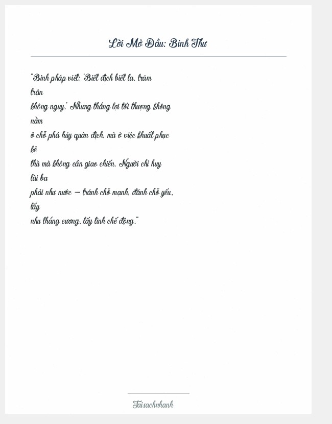 Trích đoạn Binh Thư