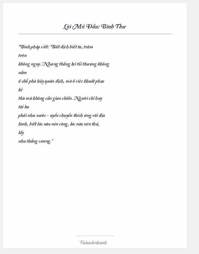 Trích đoạn Binh Thư