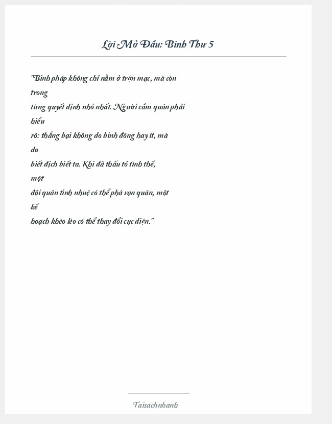 Trích đoạn Binh Thư 5