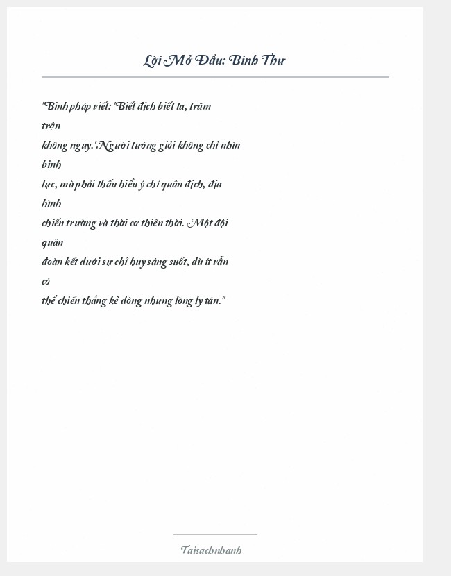 Trích đoạn Binh Thư