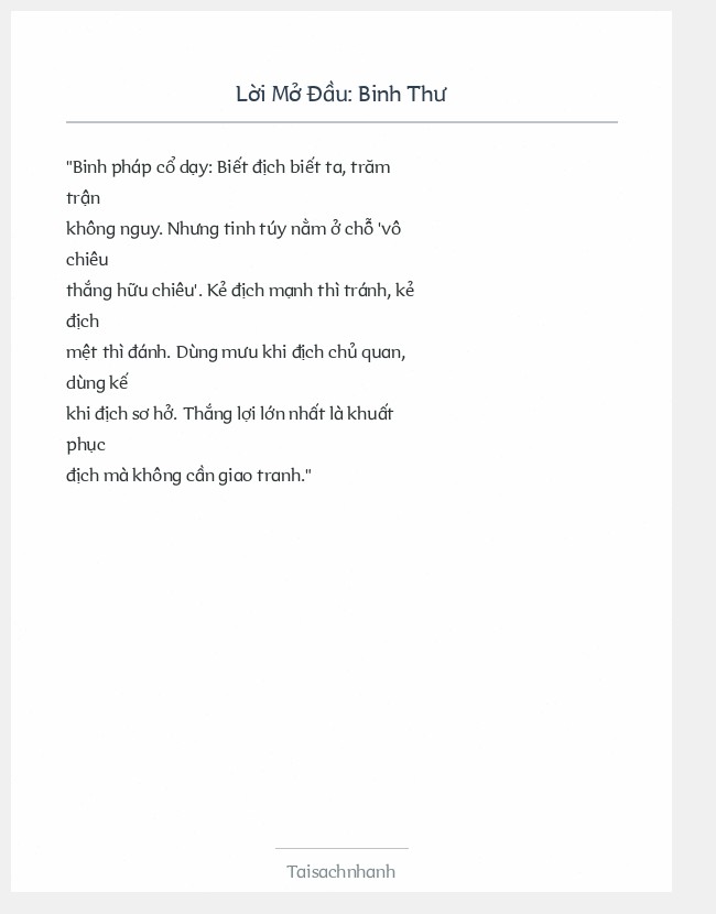 Trích đoạn Binh Thư