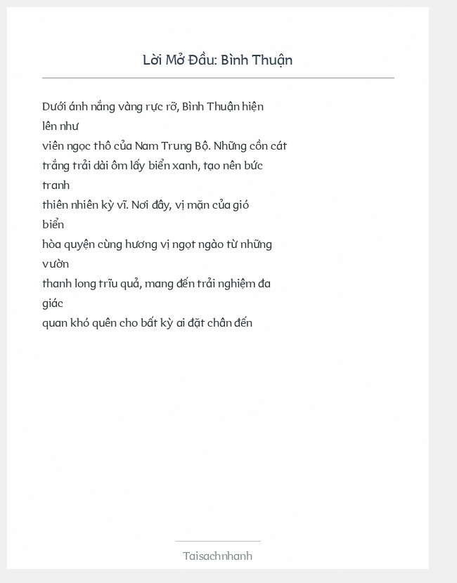 Trích đoạn Bình Thuận