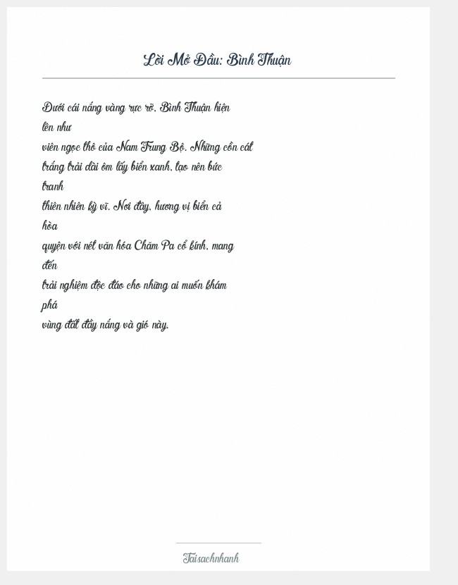 Trích đoạn Bình Thuận