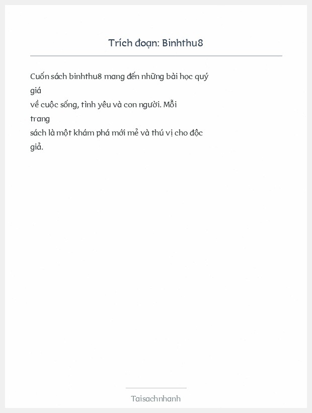 Trích đoạn Binhthu8