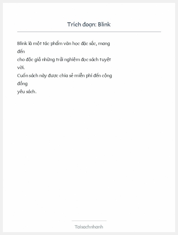 Trích đoạn Blink