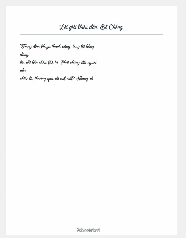Trích đoạn Bồ Chồng