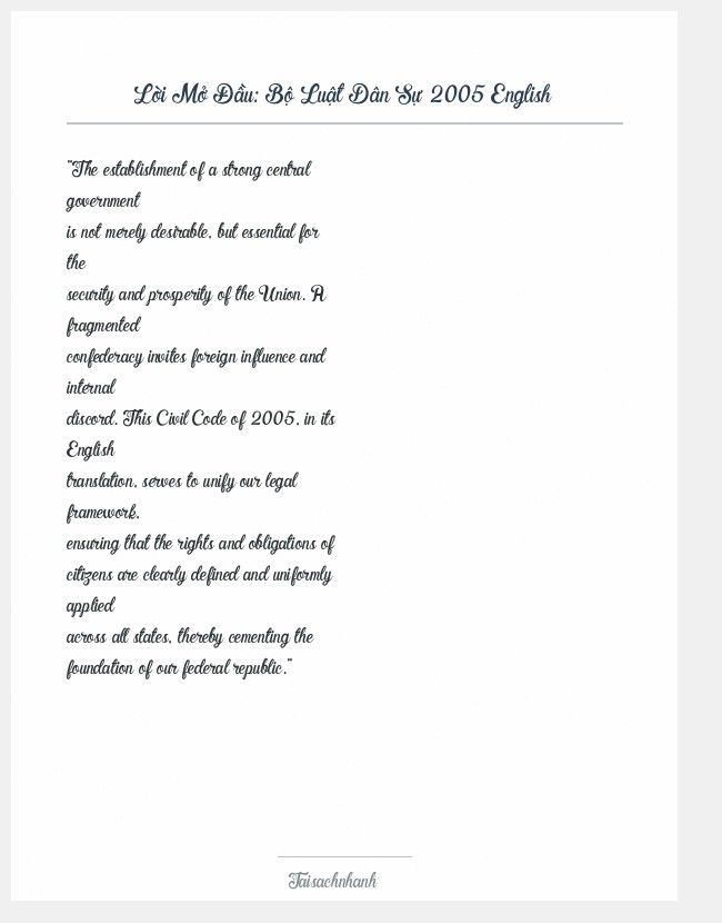 Trích đoạn Bộ Luật Dân Sự 2005 English