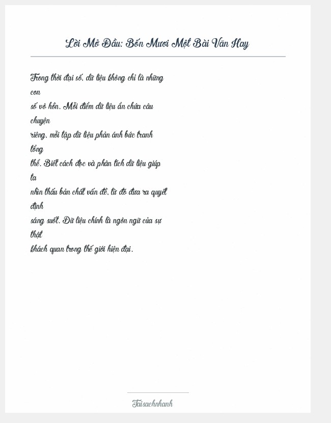 Trích đoạn Bốn Mươi Một Bài Văn Hay