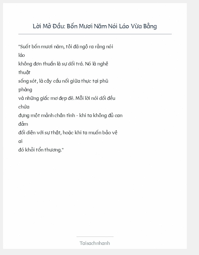 Trích đoạn Bốn Mươi Năm Nói Láo Vừa Bằng
