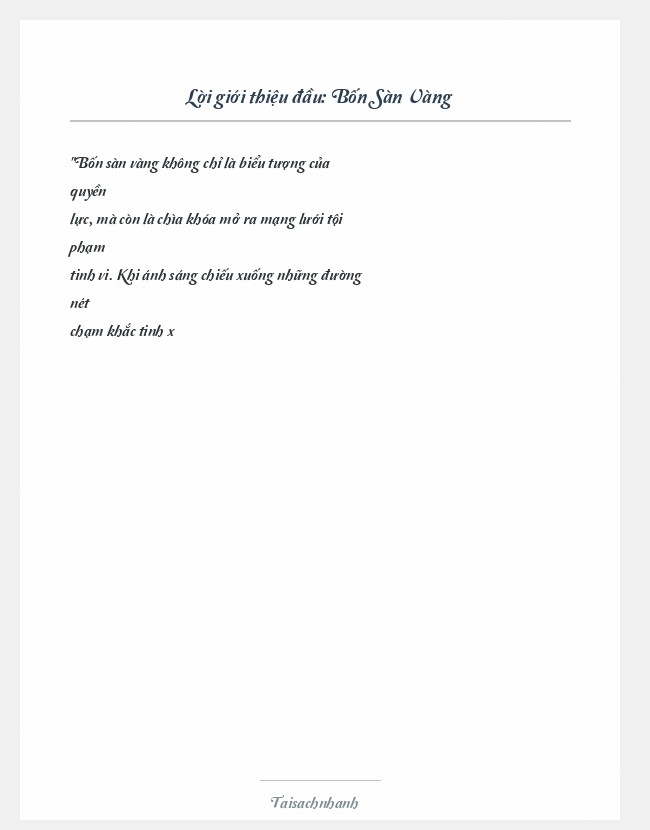 Trích đoạn Bốn Sàn Vàng