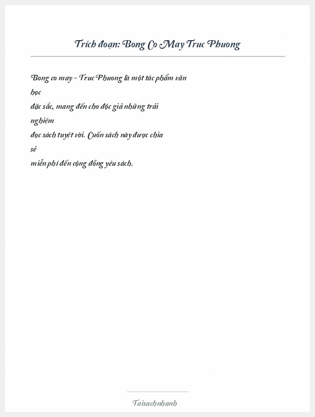 Trích đoạn Bong Co May Truc Phuong