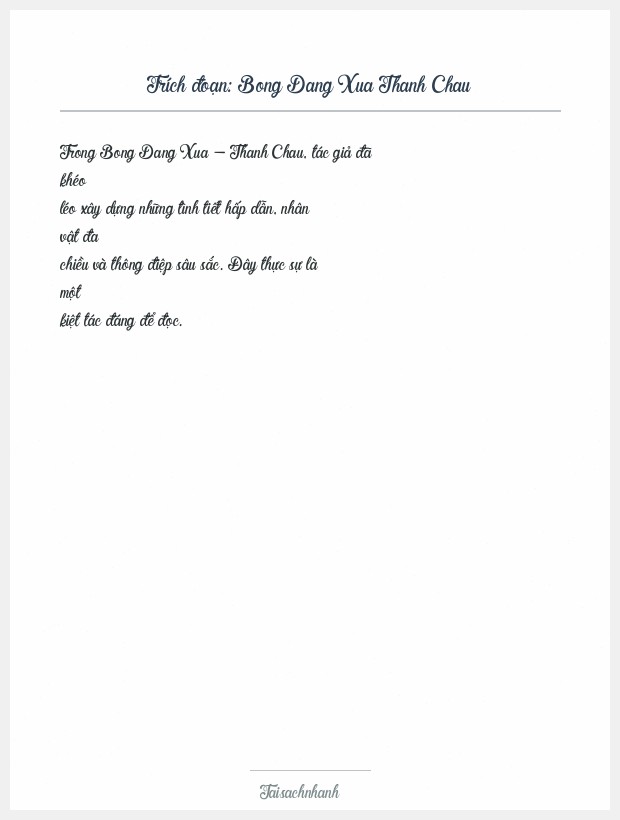 Trích đoạn Bong Dang Xua Thanh Chau