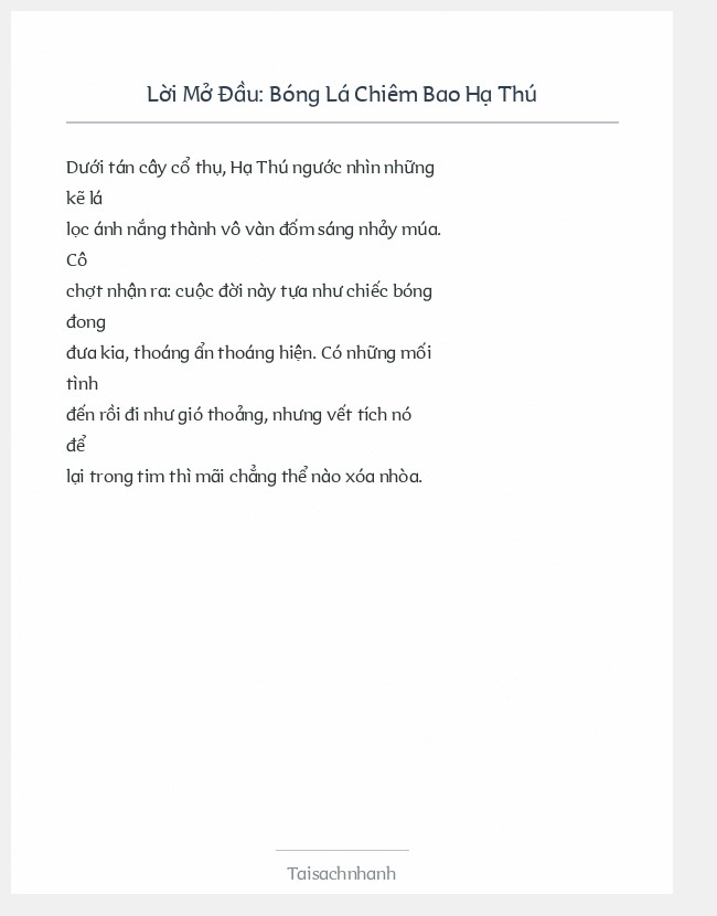 Trích đoạn Bóng Lá Chiêm Bao Hạ Thú