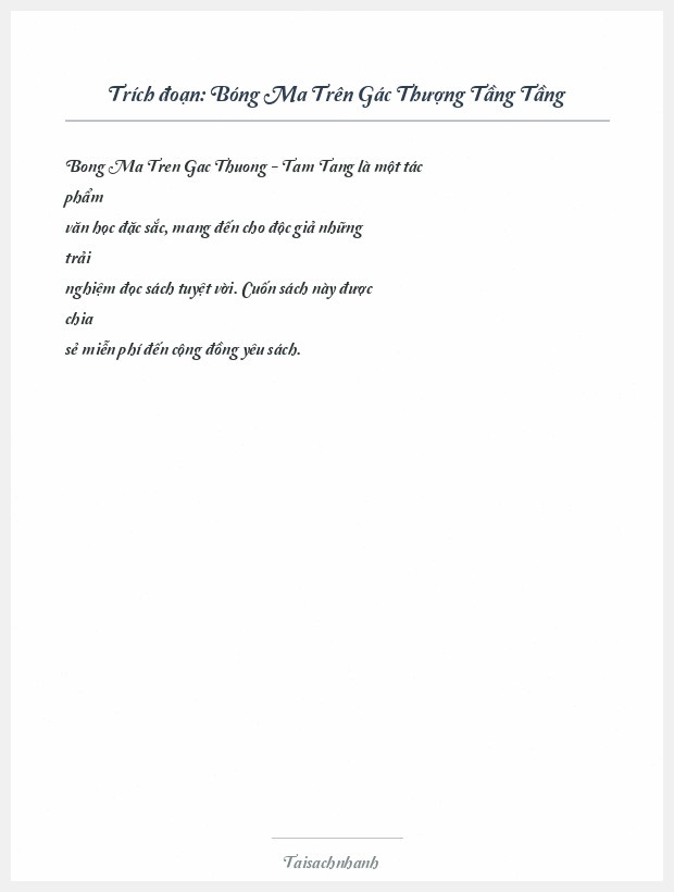 Trích đoạn Bóng Ma Trên Gác Thượng Tầng Tầng