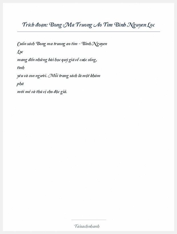 Trích đoạn Bong Ma Truong Ao Tim Binh Nguyen Loc