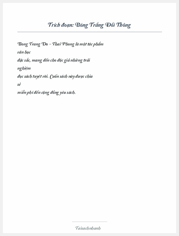 Trích đoạn Bóng Trắng Đồi Thông