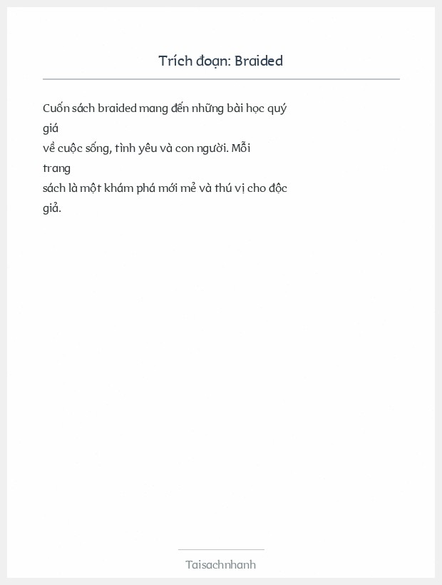 Trích đoạn Braided