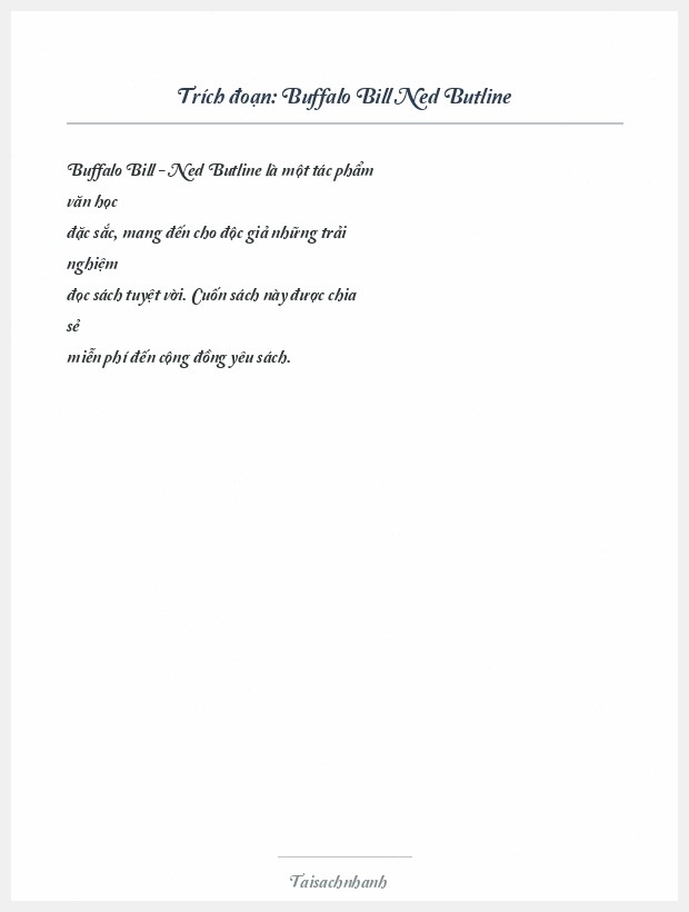 Trích đoạn Buffalo Bill Ned Butline