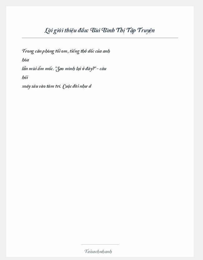 Trích đoạn Bùi Bình Thị Tập Truyện