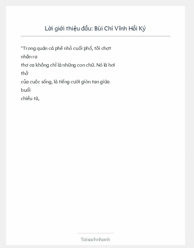 Trích đoạn Bùi Chí Vĩnh Hồi Ký