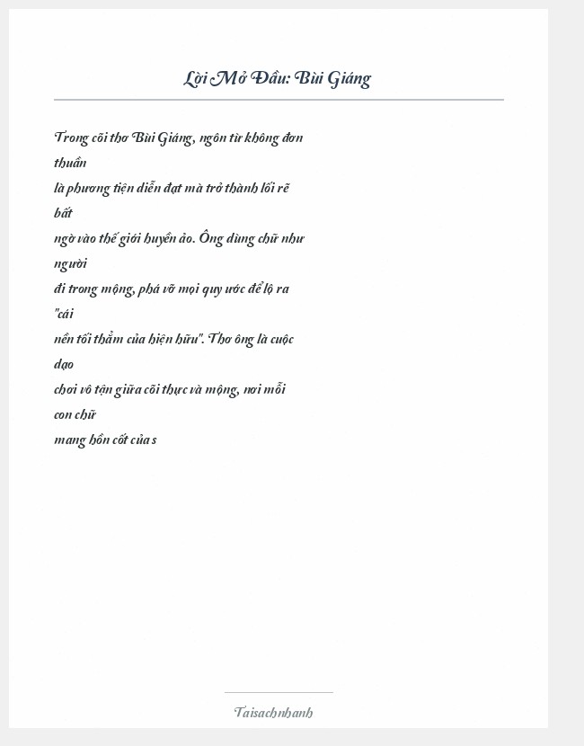 Trích đoạn Bùi Giáng