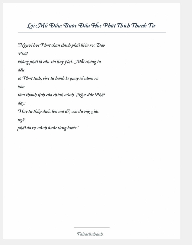 Trích đoạn Bước Đầu Học Phật Thích Thanh Từ