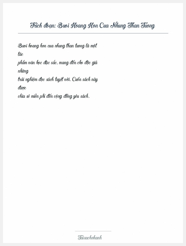 Trích đoạn Buoi Hoang Hon Cua Nhung Than Tuong