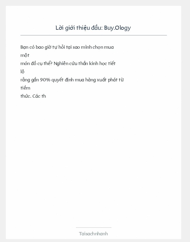 Trích đoạn Buy.Ology