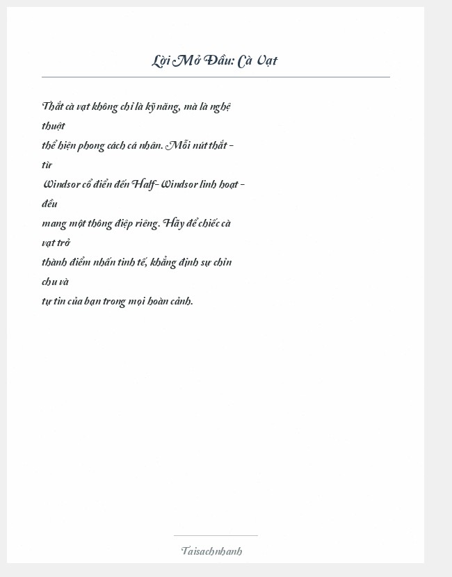 Trích đoạn Cà Vạt